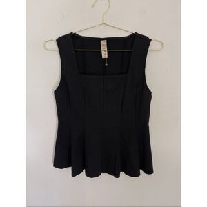 DOLAN X ANTHROPOLOGIE  Left Coast Sleeveless Seamed Peplum Top Size Small